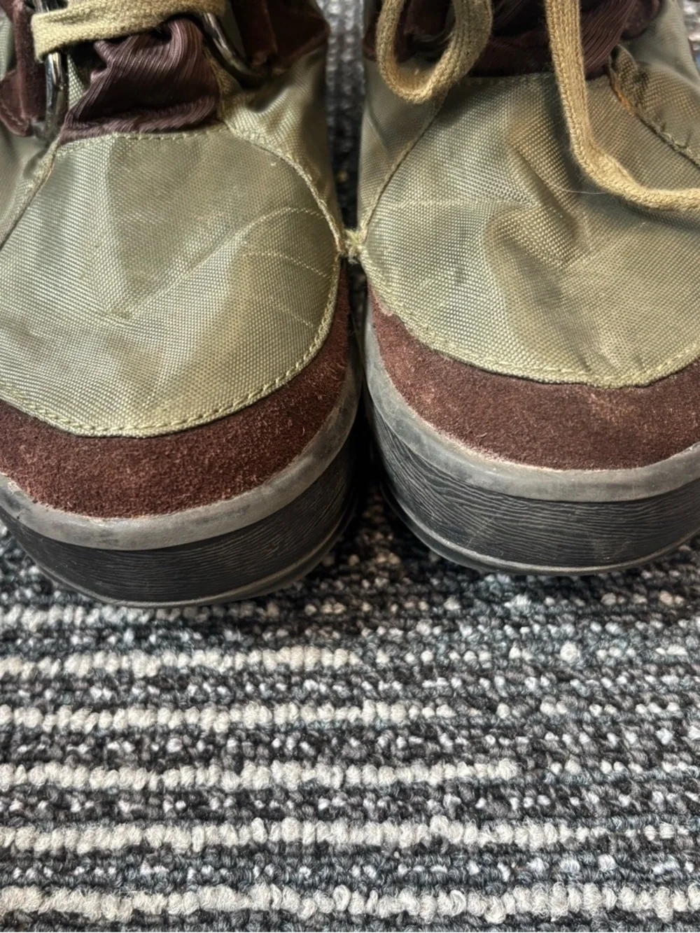 Pajar Winter Boot Green and Brown Insulated Lace Up Roll Up